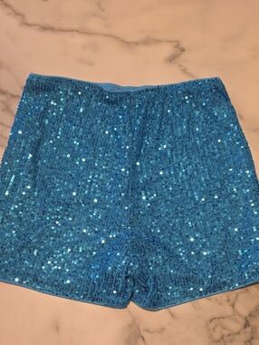 Blue Sequin Women’s Shorts